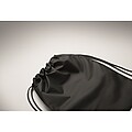 Kids drawstring bag 190T RPET, black