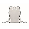 Kids drawstring bag 190T RPET, white