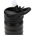 Knox 350 ml RCS recycled double wall stainless steel sport bottle with flip straw