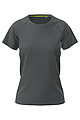 Ladies performance T-shirt STEDMAN MESH RAGLAN, dark grey, size XS