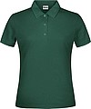 Ladies Piqué Polo, dark green, XXL