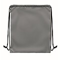 Large drawstring bag 300D RPET, grey