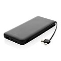 Lockhart RCS recycled plastic 10.000 with integrated cables, black