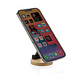 Magmount RCS recycled plastic and bamboo phone stand, black, brown