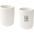 Male 350 ml ceramic cups - set of 2, white