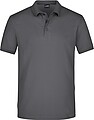 Mens elastic pique polo James Nicholson, anthracite, S