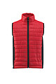 Mens insulated vest PAYPER SUBWAY, red/black, size XXS