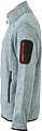 Mens knitted fleece jacket James Nicholson, grey/red, M