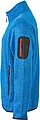 Mens knitted fleece jacket James Nicholson, royal blue/red, M