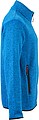 Mens knitted fleece jacket James Nicholson, royal blue/red, M