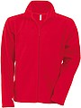 Mens microfleece sweatshirt KARIBAN, red, S