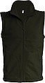 Mens microfleece vest KARIBAN, dark khaki, XXL