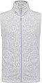Mens microfleece vest KARIBAN, light grey melange, XXL