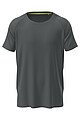 Mens performance T-shirt STEDMAN MESH RAGLAN, dark grey, size S