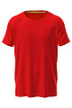 Mens performance T-shirt STEDMAN MESH RAGLAN, red, size S