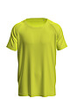 Mens performance T-shirt STEDMAN MESH RAGLAN, yellow, size S