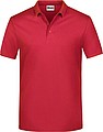 Mens Piqué Polo, red, L