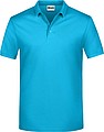Mens Piqué Polo, turquoise, M