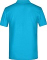 Mens Piqué Polo, turquoise, XXL