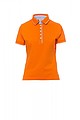 Mens polo T-shirt PAYPER LEEDS, orange/white, M