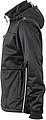 Mens softshell jacket JAMES & NICHOLSON, black/black/white, 2XL