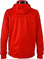 Mens softshell jacket JAMES & NICHOLSON, red/navy/white, 3XL