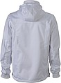 Mens softshell jacket JAMES & NICHOLSON, white/white/navy, S
