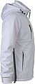 Mens softshell jacket JAMES & NICHOLSON, white/white/navy, S