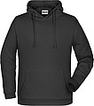 Mens sweatshirt with hoodie James Nicholson, black, M
