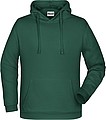 Mens sweatshirt with hoodie James Nicholson, dark green, M