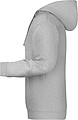 Mens sweatshirt with hoodie James Nicholson, dark grey melange, M