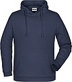 Mens sweatshirt with hoodie James Nicholson, navy, M