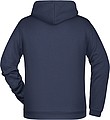 Mens sweatshirt with hoodie James Nicholson, navy, M