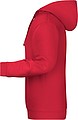Mens sweatshirt with hoodie James Nicholson, red, M
