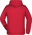 Mens sweatshirt with hoodie James Nicholson, red, M