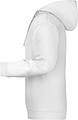 Mens sweatshirt with hoodie James Nicholson, white, M