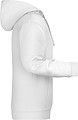 Mens sweatshirt with hoodie James Nicholson, white, M