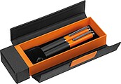 Metal writing set, orange