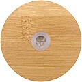 Mirage 500 ml single-walled borosilicate glass jar with bamboo lid, transparent