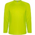 Montecarlo long sleeve mens sports t-shirt, fluor yellow