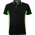 Montmelo short sleeve unisex sports polo, black, size M