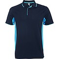 Montmelo short sleeve unisex sports polo, navy blue, size M