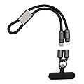 Multifunctional charging and data transfer cable, black|grey