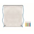 Non woven kids bag with pens, baby blue