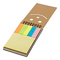 Notebook with sticky notes.Brown