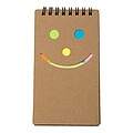 Notebook with sticky notes.Brown