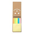 Notebook with sticky notes.Brown
