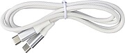 Nylon charging cable Jacob, white