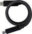 Nylon charging cable Janet, black