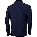 Oakville long sleeve mens polo, navy, M